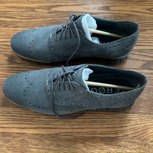 Cole Haan ZERØGRAND Wingtip Oxford Charcoal Grey-Magnet Sz 11 Only Worn Once